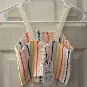 Zara Crop Sweater Top